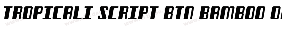 Tropicali Script BTN Bamboo Oblique字体转换